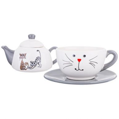LEFARD Озорные коты набор чайный чайник 470мл+чашка 450мл 188-155