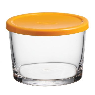 Pasabahce Basic контейнер с оранжевой крышкой 220 мл, артикул: 1078185