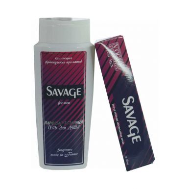 Аромагрупп Подарочный набор мужской Savage Парфюмированный гель для душа 250 мл + парфюмированная во