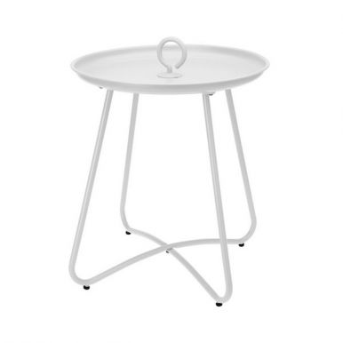Стол с круглой столешницей с крюком, размер: 40x46 см, цвет: белый, артикул: CK9200630
