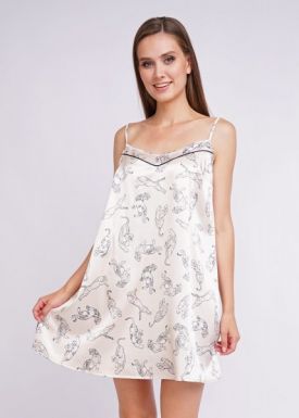 CLEVER платье женское LS11-932/1 св.бежевый-т.серый р.170-42/XS