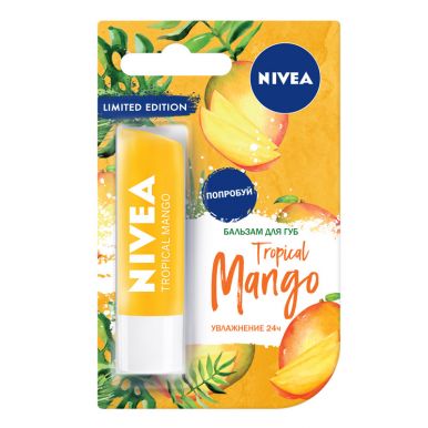 NIVEA Бальзам для губ Тропический манго, 4,8 мл, артикул: 85159