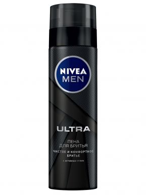 Nivea пена для бритья Черный с углем ULTRA