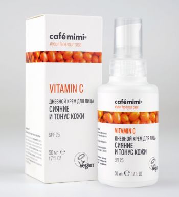 CAFE MIMI крем д/лица дневной cияние и тонус кожи vitamin c 50мл
