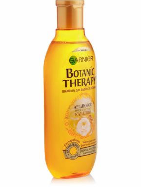 Garnier шампунь Botanic Therapy, Аргановое масло и экстракт камелии для тусклых и непослушных волос, 400 мл