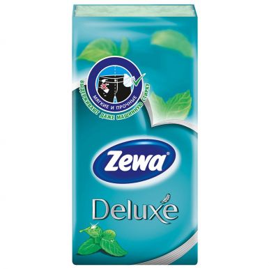 ZEWA Deluxe платочки носовые ментол 10шт