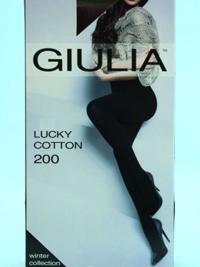 Колготки женские Giulia LUCKY COTTON 200, marsala gul, 4/L