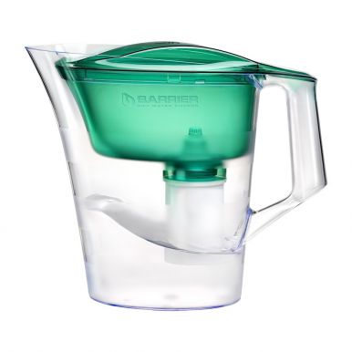 Фильтр-кувшин для воды Барьер Твист, 4 л, цвет: зелёный