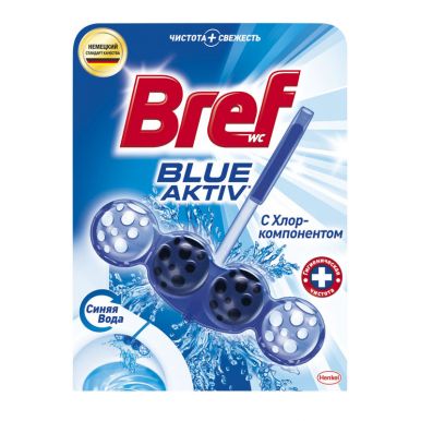 BREF туалетный блок blue activ с хлор-компонентом 50г_
