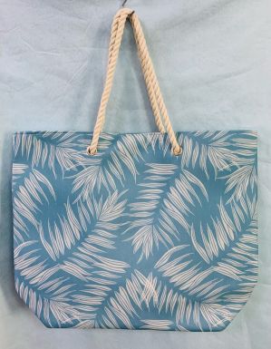 Сумка пляжная дизайн пальмовые листья, цвета в ассортименте, размер: 52x42 см, артикул: HZ1914290