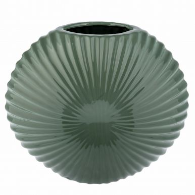 BRIGHT SHELL ваза декоративная керамика цвет зеленый 7*20см 1141