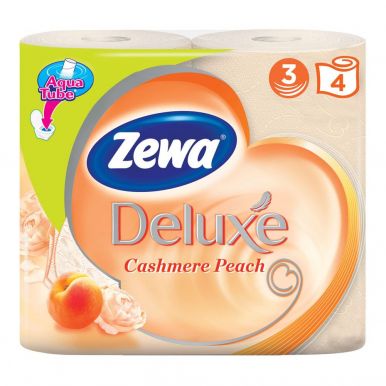 ZEWA Deluxe бумага туалетная персик 3сл. 4рулона