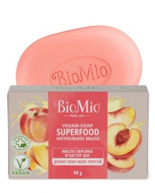 BioMio мыло натуральное персик и ши 90 г