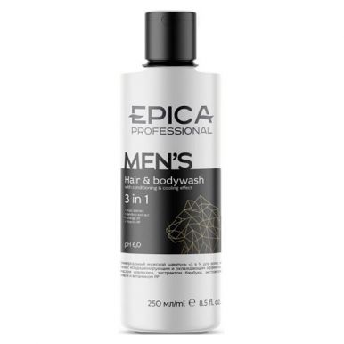 EPICA FOR MEN Мужской шампунь с маслом апельсина и экстрактом бамбука, 250 мл