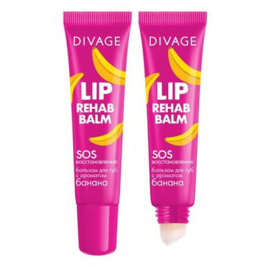 DIVAGE Бальзам для губ Lip Rehab Balm с ароматом банана, 12 мл