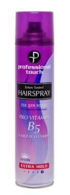 PROFESSIONAL TOUCH лак д/волос pro vitamin b5&multi vitamins экстрасильная фиксация 265мл