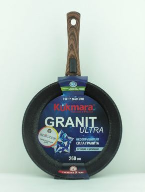 KUKMARA Granit ultra Induction сковорода 26см со съемной ручкой blue