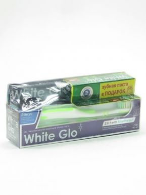 White Glo Зубная паста 150,0 отбел. 2в1+зубная щетка+ бонус зубочистки/6