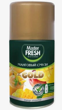 MASTER FRESH GOLD освежитель воздуха сменный баллон манговый смузи 250мл