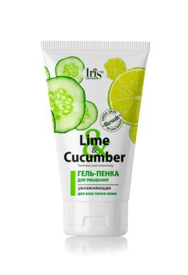 IRIS гель-пенка д/умывания увлажняющая д/всех типов кожи lime&cucumber 150мл