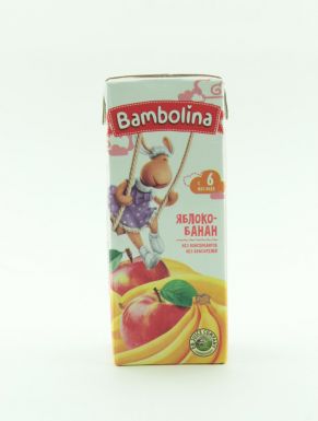 Bambolina Нектар детский Яблоко-банан с 6 месяцев, 200 мл