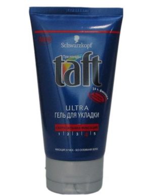Taft Гель для укладки волос Ultra, укрепление волос, сверсильная фиксация 4, 150 мл