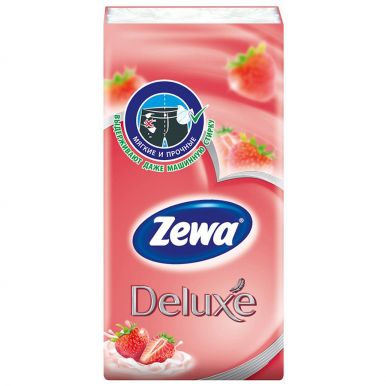 ZEWA Deluxe платочки носовые клубника 10шт