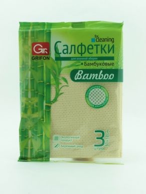 GRIFON салфетки д/кухни из бамбука 3шт 900-025/5