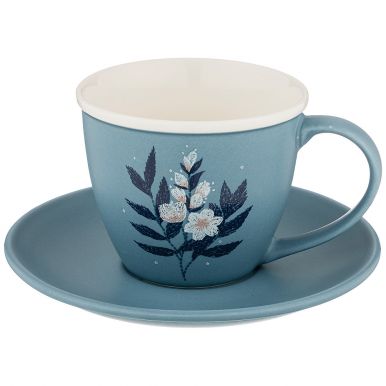 LEFARD Кофемания чайная пара цв.синий 220мл
