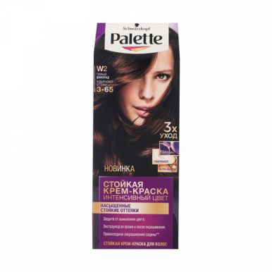 Palette Стойкая крем-краска для волос, W2 (3-65) Темный шоколад, защита от вымывания цвета, 110 мл