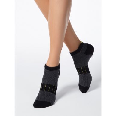 Conte 16с-92Сп носки женские хлопковые Ce Active короткие, махровая стопа, размер: 23, темно-серый