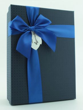 Коробка подарочная прямоугольная 10х29х20,5 (т.синий, 131013/131015)