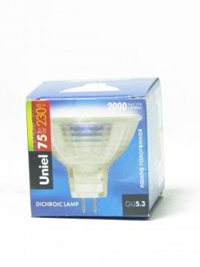 Лампа галогеновая UNIEL JCDR-75/GU5.3 картон