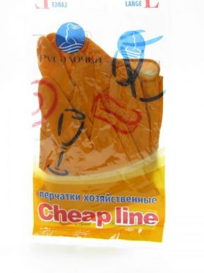 Русалочка перчатки хозяйственные Cheap line, размер: L