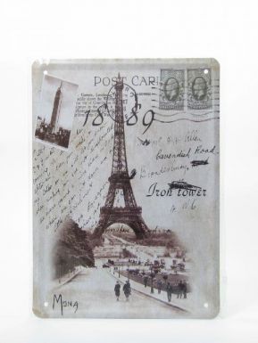 Постер Открытка из Парижа, 15x20 см, из черного металла, артикул: 37444