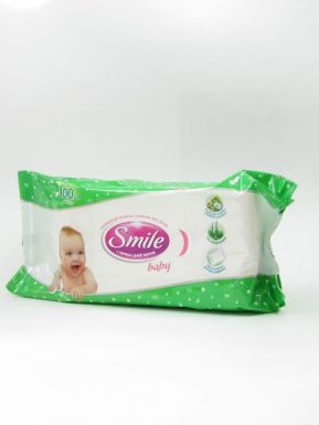 Smile Baby влажнные салфетки, детские с пластиковым клапаном BORN, 100 шт