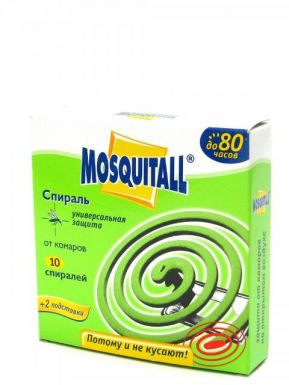 MOSQUITALL спирали от комаров универсальная защита 10шт 10400