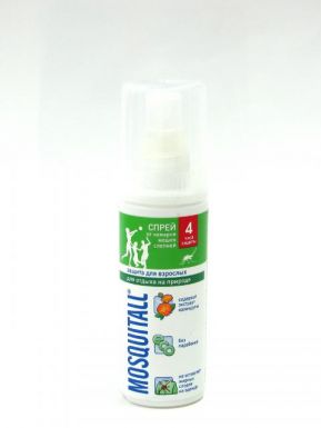 MOSQUITALL Спрей Защита для взрослых от комаров, 100 мл
