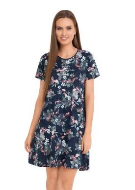 Clever Платье женское, размер: 170-48-L, темно-синий-темно-розовый, артикул: LDR21-882