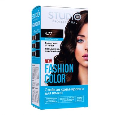 STUDIO краска д/волос fashion color тёмный шоколад 4.77