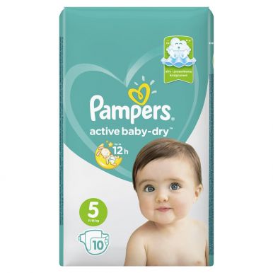 PAMPERS Подгузники Active Baby-Dry Junior (11-16 кг) Микро Упаковка 10