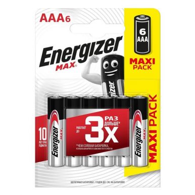 ENERGIZER батарейки max E92/AAA/LR03 6шт/5