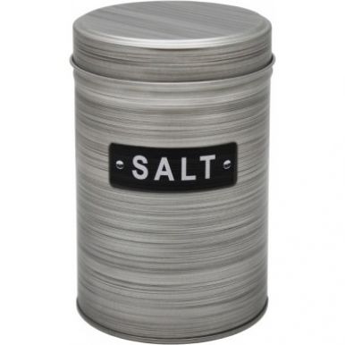 Банка жестяная круглая salt/соль цв.серебро 750мл 301GL595/108/150