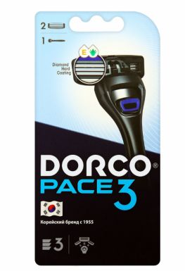 DORCO станок д/бритья муж. pace 3 с кассетами сменными 2шт