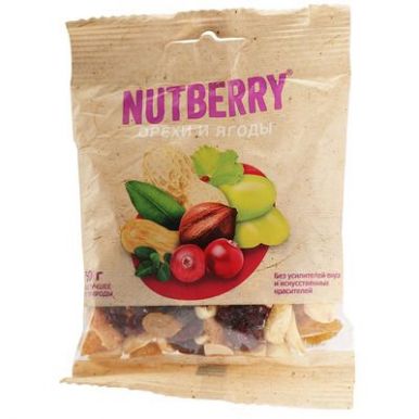 Nutberry смесь Орехи и Ягоды, 50 гр