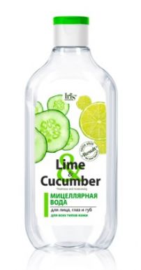IRIS мицеллярная вода д/лица, глаз и губ увлажняющая д/всех типов кожи lime&cucumber 500мл