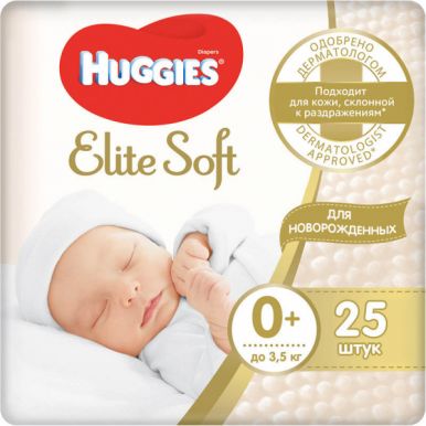 Huggies Elite Soft подгузники 2, 4-6 кг, 25 шт