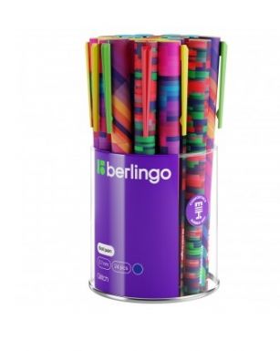 BERLINGO ручка шариковая glitch цв.синий 0,7мм soft-touch