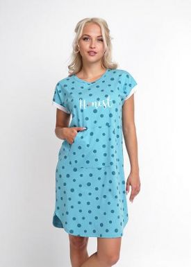Clever Платье женское  170-44-S, темно-голубой-темно-бирюзовый LDR10-857