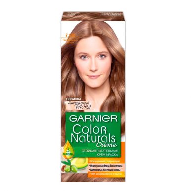 Garnier стойкая питательная крем-краска для волос Color Naturals, тон 7.132, Натуральный русый, 110 мл